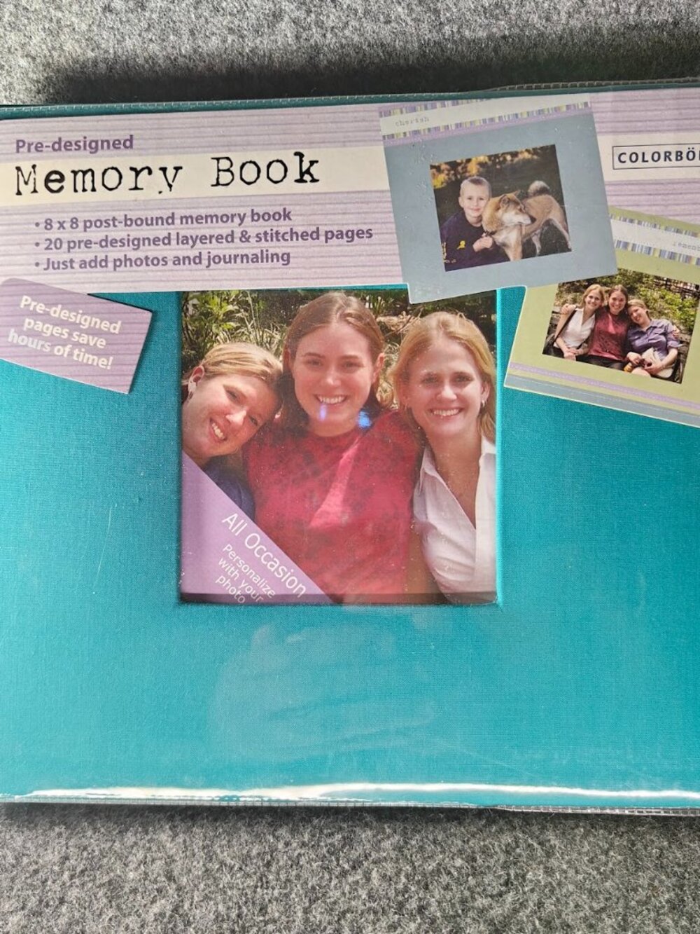 Colorbök 8x8 Pre‑Designed Memory Book Scrapbook Album All Occasion NEW